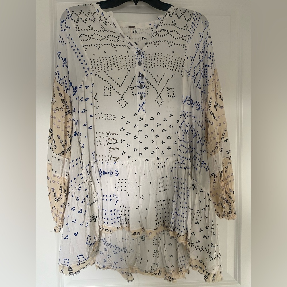 Free people long sleeve tunic dress